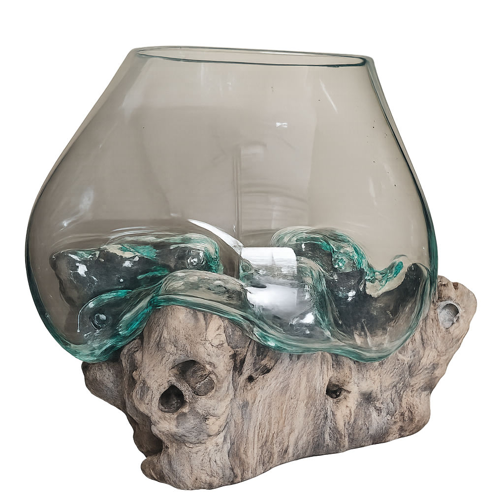 Glas auf Wurzel - 13cm
