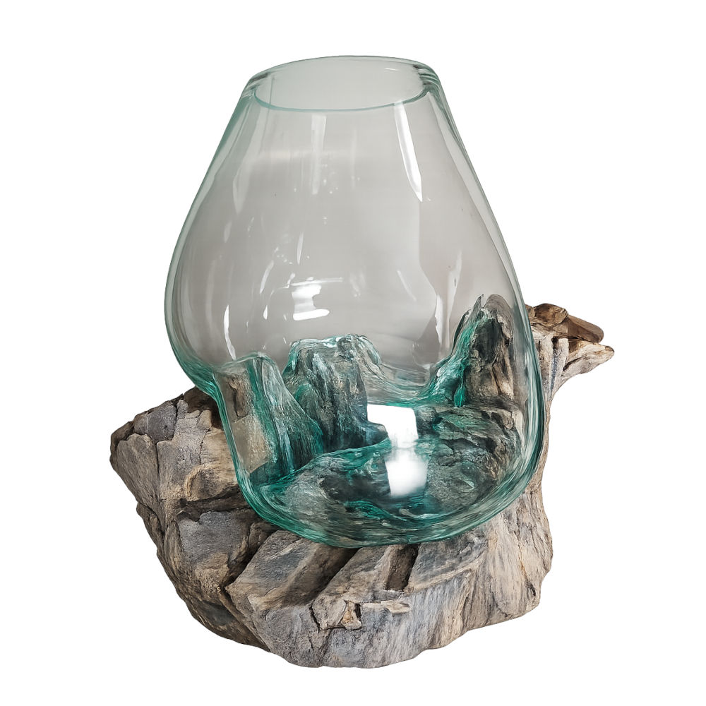 Glas auf Wurzel - 26cm
